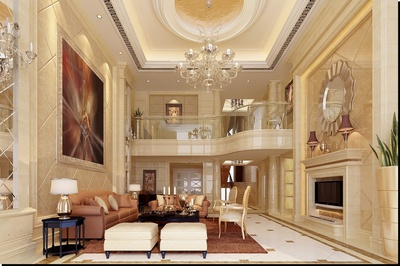 海天一色，奢華盡顯——?dú)W式豪華三居樓中樓海景裝修實(shí)景賞析